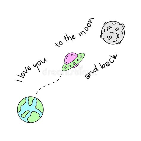 I love you to the moon and back quote, vector drawing stock illustration I Love To The Moon And Back, Goals Relationship Drawings, I Love You Scrapbook, Love Quote Drawings, Love To The Moon And Back, I Love You To The Moon And Back Craft, Love You To The Moon And Back Painting, I Love You Cute Drawing, Moon And Back