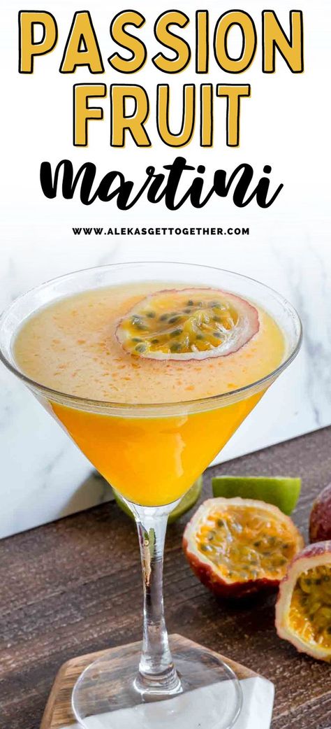 Passion Fruit Jello Shots, Ciroc Passion Drink Recipes, Passion Fruit Puree Recipes, Passion Fruit Martini Recipe, Passion Fruit Cocktail Recipes, Passionfruit Martini Recipe, Passion Fruit Syrup Cocktails, Passionfruit Vodka Cocktail, Cocktails Passionfruit