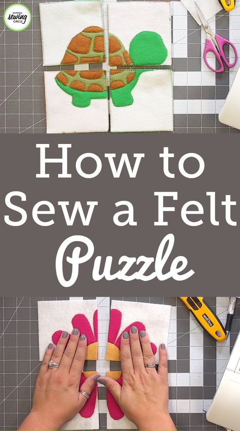 Felt Puzzle, Sewing Darts, Handmade Holiday Gifts, Sewing Circles, Work Diy, Beginner Sewing Projects Easy, Sewing Projects For Kids, Sewing Toys, Sewing Projects For Beginners