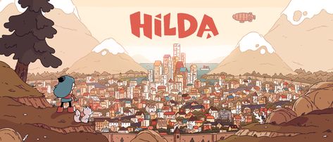 Hilda Background, Hilda Art, Hilda Netflix, Animation Classes, Ios Layout, Ipad Wallpapers, Donnie Darko, Kids Tv Shows, City Background