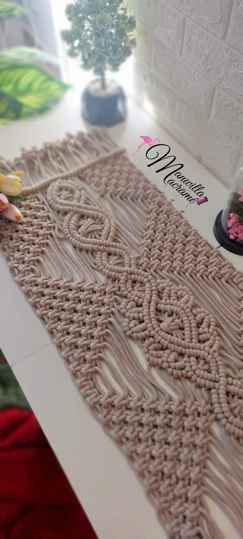 Macrame Runner Table, Macrame Table Mat, Table Runner Macrame, Macrame Rug, Macrame Runner, Macrame Baby, Free Macrame Patterns, Macrame Table, Macrame Mandala