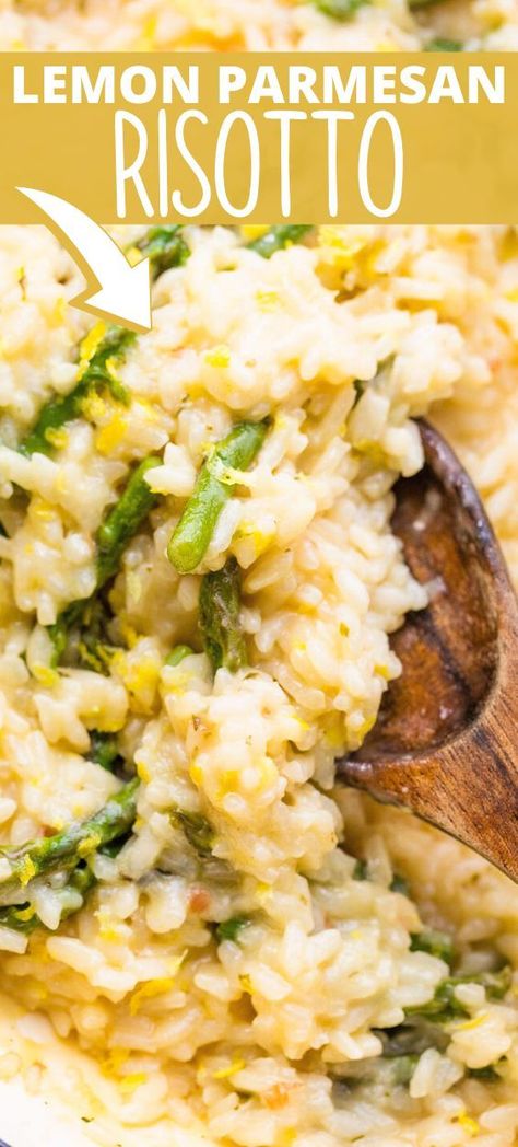 Essen, Lemon Risotto Recipes, Risotto Parmesan, Risotto Recipes Easy, Risotto Dishes, Parmesan Risotto, Chicken Risotto, Risotto Recipes, Garlic Recipes