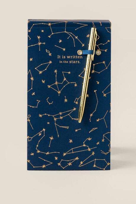 Designworks Ink Constellation Chunky Note Pad with Pen $14 #notepad #notebook #pen #pens #stars #constellations #space #affiliate Stars Constellations, Susanoo Naruto, Vintage Advertising Art, School Bag Essentials, Journal Books, Beautiful Notebooks, Diy Notebook, Cover Ideas, Cool Notebooks