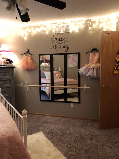 Ballet Bedroom, Dance Bedroom, Ballerina Bedroom, Ballet Room, Ballerina Room, Ballet Bar, Dance Rooms, Stella Rose, Bar Mirror