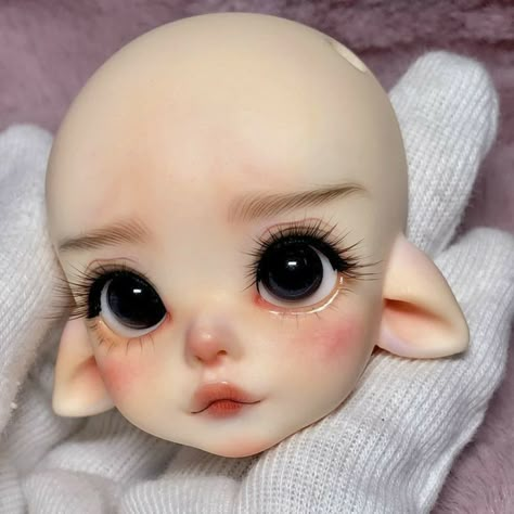 Doll Plushies, Doll Aesthetic, Fantasy Art Dolls, Kawaii Doll, Doll Makeup, Cute Face, Unique Dolls, Anime Dolls, Doll Repaint