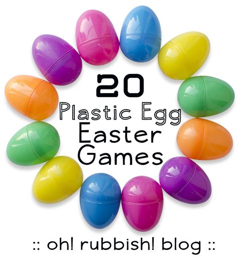 :: 20 Easter Egg Games :: Fun Plastic Egg Games for Kids :: Easter Team Building Activities, Easter Snack For Kids, Easter Egg Games For Preschoolers, Preschool Egg Hunt, Easter Party Games For Preschoolers, Easter Outside Games, Easter Carnival Games For Kids, Cub Scout Easter Activities, Easter Game Ideas For Adults