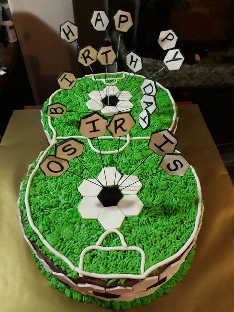 Number 8 Soccer Cake for Osiris. October 2018 Number 8 Football Cake, Football Cakes, Soccer Birthday Cakes, 8th Birthday Cake, 8 Cake, Soccer Cake, Cake Kids, Sports Birthday Party, Sport Cakes