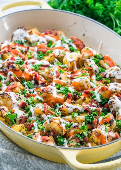 Cheese Potatoes Recipes, Cheesy Bacon Ranch Potatoes, Ranch Potato Recipes, Bacon Cheese Potatoes, Potato Casseroles, Loaded Potatoes, Bacon Ranch Potatoes, Best Potato Recipes, Ranch Potatoes