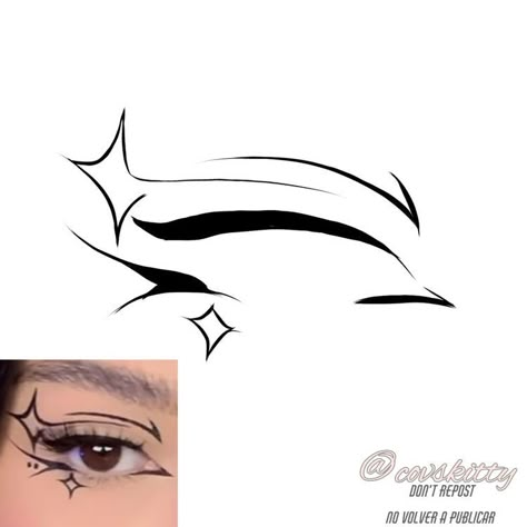 Eyeliner Drawings, Anime Eye Makeup, Makeup Drawing, Graphic Makeup, Makeup Accesories, Swag Makeup, Ethereal Makeup, Emo Makeup, Makijaż Smokey Eye