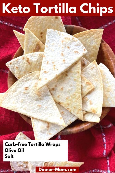 You don't have to give up your favorite party food just because you're following a low-carb diet. With this easy, homemade recipe for Keto Tortilla Chips, you can still enjoy the delicious crunch of tortilla chips without worrying about the carbs. With a few simple ingredients, you can make a big batch of chips that are sure to be a hit at any party. Chips Made From Low Carb Tortillas, Homemade Low Carb Tortilla Chips, How To Make Chips Out Of Tortillas, Homemade Keto Tortillas, No Carb Tortilla Chips, How To Make Keto Tortilla Chips, Homemade Keto Chips, Zero Carb Tortilla Chips Air Fryer, Mission Zero Carb Tortilla Chips