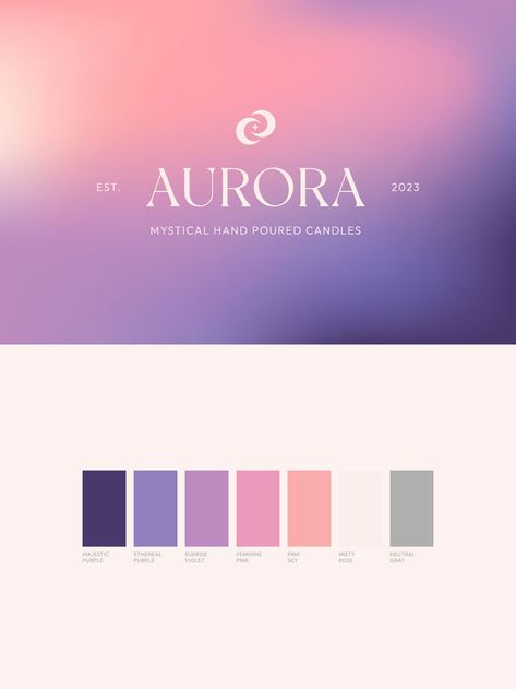 Unveil the serene charm of your brand with Aurora, a semi-custom branding kit designed for businesses seeking tranquility. Ideal for the wellness industry, from holistic therapists to comfy clothing brands. Elevate your brand effortlessly with customizable logos, taglines, color palettes, and more. Time to shine! Dive into Aurora's Branding Kit. Click here! Feminine Branding Logo, Brand Kits, Feminine Color Palette, Elegant Business Cards Design, Feminine Brand, Branding Kits, Aurora Design, Ads Creative Advertising Ideas, Feminine Branding