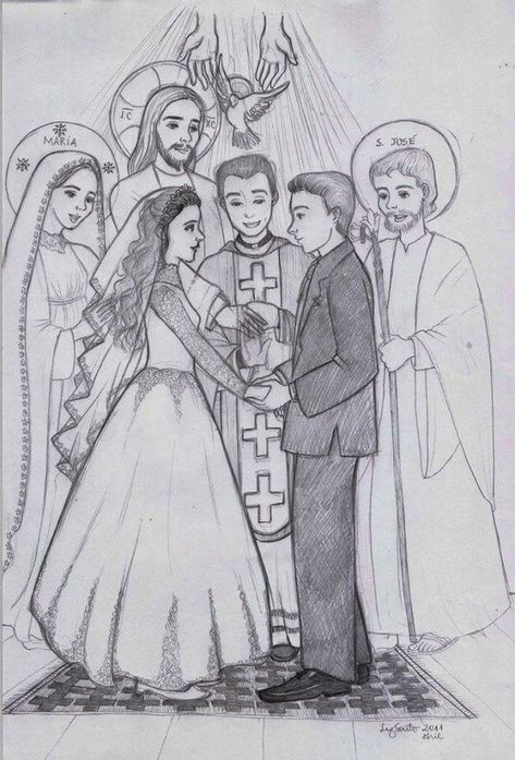 Catholic Marriage, Catholic Images, Ayat Alkitab, Catholic Wedding, Religious Education, Catholic Quotes, Messy Hair, Jesus Art, Catholic Prayers