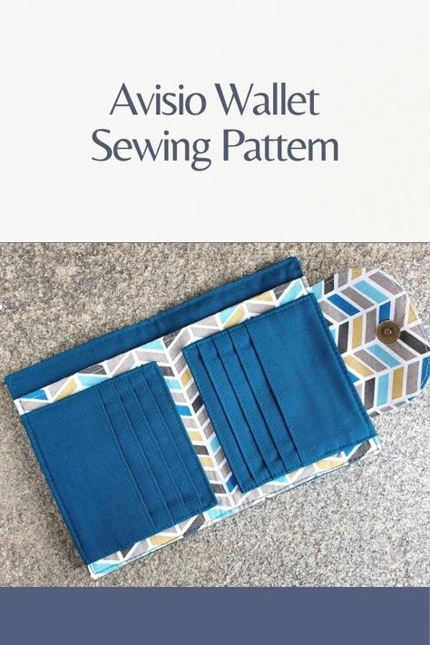 Avisio Wallet sewing pattern. This easy to sew wallet pattern comes with a full video sewalong tutorial, making it ideal for sewing beginners. There is space for notes, receipts, coins and cards. Video instructions included and printable pattern pieces. SewModernBags