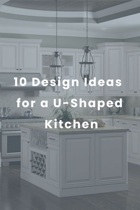 The U-shaped kitchen layout consists of three adjoining walls of cabinetry and work surfaces, with one open end for access from the dining or family room. As a kitchen contractor, you have a few design tricks in your toolkit to optimize a U-shaped kitchen for a result your clients will love. U Shaped Kitchen Cabinet Layout, U Shape Kitchen With Island Layout, U Shaped Kitchen With Island And Pantry, Small U Shaped Kitchen Remodel Modern, You Shaped Kitchen, Island In U Shaped Kitchen, J Shaped Kitchen Layout, U Shaped Kitchen With Center Island, U Shape Kitchen Design With Island