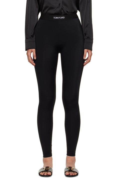 Designer Leggings Outfits Black Women, Tom Ford Leggings Outfit Black Women, Tom Ford Outfits Black Women, Leggings Outfit Black Women, Tom Ford Leggings, Jacquard Leggings, Tom Ford Clothing, Ford Black, Leggings Design