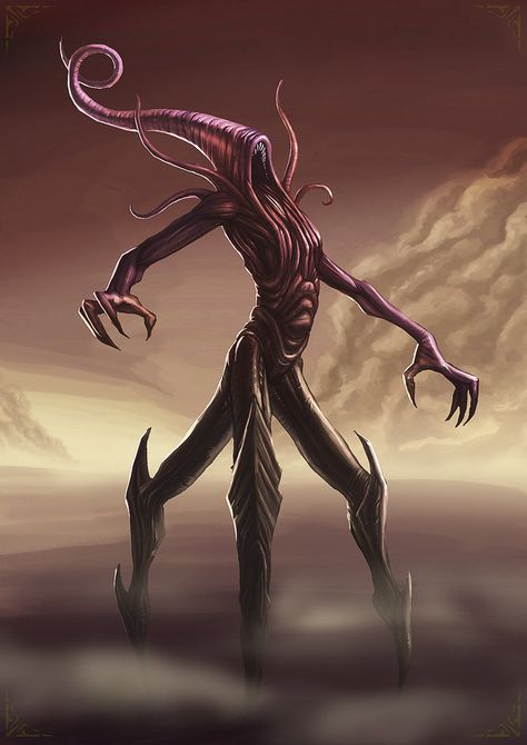 Nyarlathotep, known to many by his epithet The Crawling Chaos, is an Outer God in the Cthulhu Mythos. He is the spawn of Azathoth. He is the creation of H. P. Lovecraft and first appeared in his prose poem "Nyarlathotep" (1920). Nyarlathotep appears in numerous subsequent stories by Lovecraft, and is also featured in the works of other authors, as well as in role-playing games based on the Cthulhu Mythos. Lovecraft Monsters, Cthulhu Fhtagn, Lovecraft Art, Yog Sothoth, Lovecraft Cthulhu, Lovecraftian Horror, Eldritch Horror, Hp Lovecraft, Cthulhu Mythos