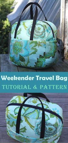 Sew A Bag, Diy Travel Bag, Bag Sewing Pattern, Sewing Courses, Bags To Sew, Sewing 101, Weekend Travel Bags, Free Sewing Pattern, Bag Pattern Free