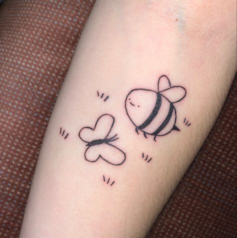 Adventure Time Tattoo, Funky Tattoos, Doodle Tattoo, Cute Little Tattoos, Cute Tiny Tattoos, Poke Tattoo, Funny Tattoos, Time Tattoos, Design Tattoo