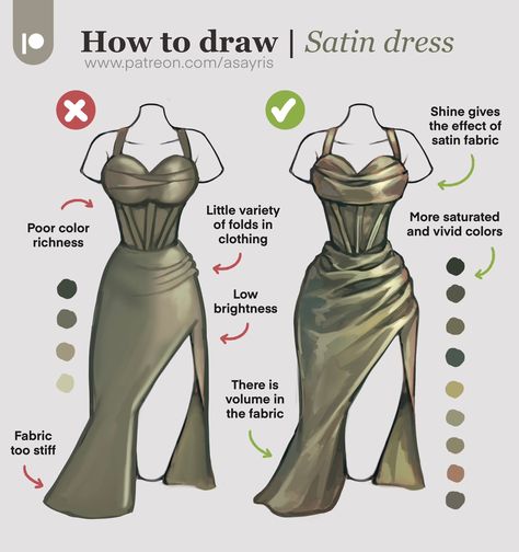 Drawing Beautiful, Drawing Hair Tutorial, Fashion Illustration Collage, Fabric Drawing, Fashion Illustrations Techniques, Fashion Drawing Tutorial, Body Drawing Tutorial, Clothing Design Sketches, Sketches Tutorial