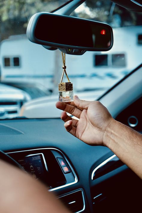 Air Freshener Photography, Car Air Freshner, Fragrance Photography, Golden Decor, Car Protection, Candles Photography, Car Fragrance, Car Perfume, Car Diffuser