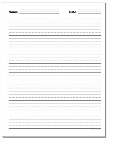 Try these free printable 3-line   writing practice paper templates with name and date at the top when you have primary grade homework or classroom activities and your students need to turn-in their work. Minions, Handwriting Paper Printable, Lined Paper For Kids, Primary Writing Paper, Clock Worksheets, Handwriting Template, Handwriting Practice Paper, Free Writing Paper, Writing Paper Template