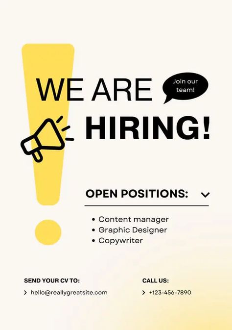 Job Poster Design Ideas, We Are Hiring Poster Template, Vacancy Poster, Job Vacancy Poster, Job Poster Design, Job Hiring Poster Creative, Vacancy Poster Design, Job Vacancy, Job Vacancy Design