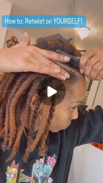 How To Retwist Locs At Home, Starter Locs Color Ideas, Locs Flexi Rods Style, Brick Parts Locs, How To Fix Locs, Easy Diy Loc Styles, New Loc Styles For Women, Diy Dreadlocks Styles, Retwist Two Strand Twist