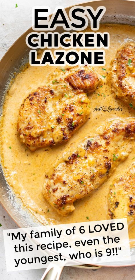 Creamy Sauce For Chicken, Chicken Lazone, Cajun Cream Sauce, Cream Sauce For Chicken, Creamy Chicken Recipes, Chicken Tenderloin Recipes, Cream Sauce Recipes, Pan Fried Chicken, Simple Chicken