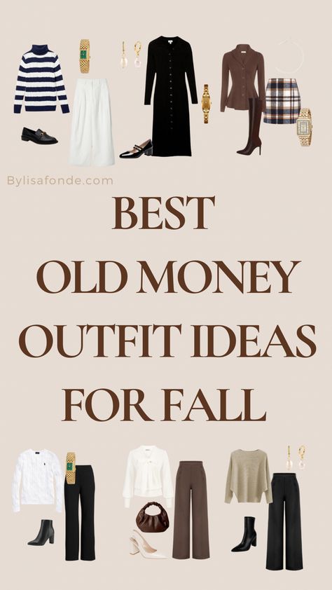 Old Money Style Outfits Work, Rich Mom Outfits Fall, Old Money Style Women Fall 2023, Fashion Old Money Aesthetic, Fall Work Outfits 2023 Women, Womens Autumn Outfits 2023, September 2023 Outfit Ideas, Quite Money Outfits, Fall Outfits 2023 Women 30s