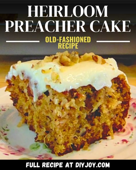 Easy Old-Fashion Preacher Cake Recipe Pie, Preachers Cake, Preacher Cake, Heirloom Recipes, Moist Cake, Country Cooking, Moist Cakes, Old Fashion, Easy Cake Recipes