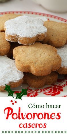 Mexican Polvorones Recipe, Mexican Cookies Recipes, Polvorones Recipe, Mexican Bakery, Mexican Cookies, Mini Cinnamon Rolls, Mexican Dessert Recipes, Mexican Cooking, Mexican Dessert