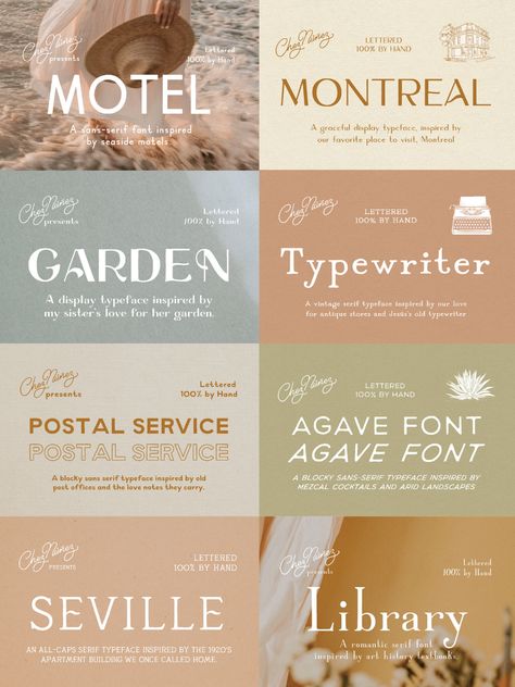 Complete Font Bundle — Chez Núñez Classic Canva Fonts, Spanish Font, Rustic Canva Fonts, Earthy Fonts, Vintage Font Pairing, Western Canva Fonts, Classic Graphic Design, Boho Serif Font, Fonts Ideas