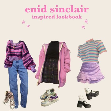 Enid Sinclair Outfits Aesthetic, Enid Inspired Outfits, Enid Sinclair Aesthetic Outfits, Enid Sinclair Outfit Inspiration, Enid Sinclair Inspired Outfits, Enid Sinclair Outfit Ideas, Enid Style, Enid Sinclair Outfit, Enid Aesthetic