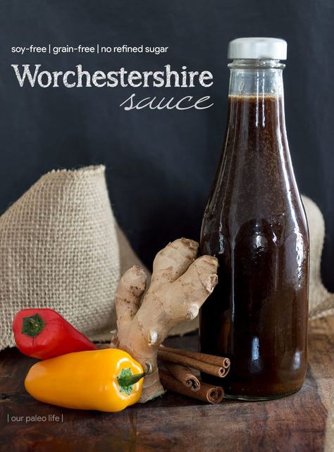 This soy-free worcestershire sauce is perfectly paleo and works great in soups, stews, and meat dishes. Make a batch and keep it in the fridge for months. #paleo Worcestershire Sauce Recipes, Paleo Condiments, Paleo Sauces, Coconut Pancakes, Vegan Worcestershire Sauce, Paleo Life, Soups Stews, Vegan Condiments, Whole 30 Recipes