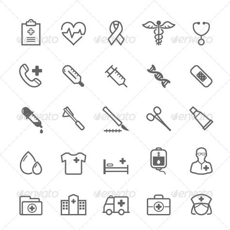 25 Outline Stroke Medical & Health Care Icons  - Medical & Health Care outline symbol icons  - Easy to edit size and color  - Avai Doctor Tattoo, Medical Tattoo, Nurse Tattoo, Health Heart, Health Symbol, Medical Health Care, Health Icon, Human Icon, Symbol Art