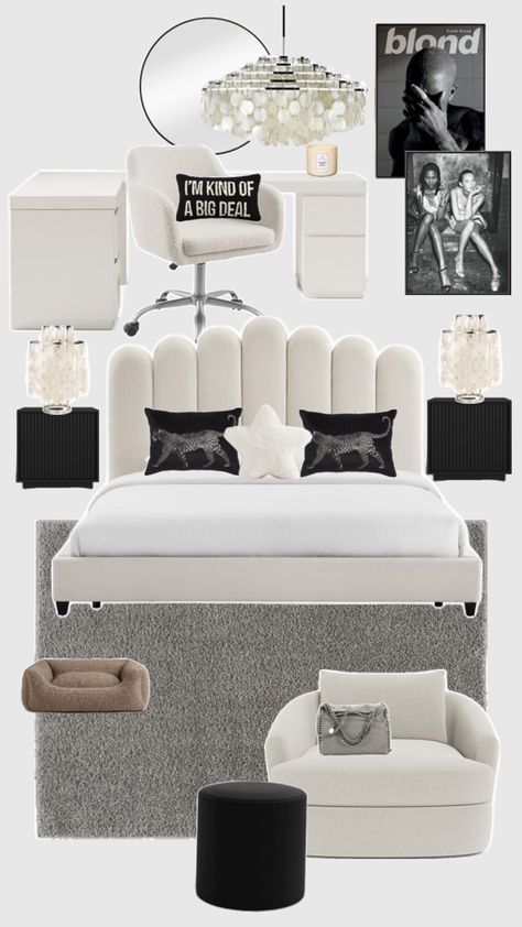 room decor, it girl room, Stargirl room decor, it girl room ideas, black and grey room ideas Room Ideas Black And Grey, Black And Grey Room Ideas, Stargirl Room, Black And Grey Room, It Girl Room, Room Ideas Black, Dream Teen Bedrooms, Grey Room Ideas, Girl Room Ideas