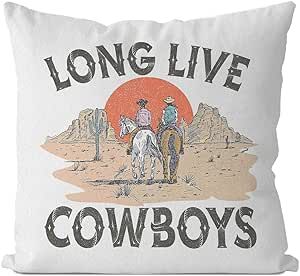 IWXYI Western Long Live Cowboy Pillow Cover 18X18,Western Cowboy Throw Pillow Covers,Western Cowboy Cushion Pillowcase,Western Cowboy Decorative Pillowcase for Dorm Teen Boys Room Decor Teen Boys Room, Home Decor Western, Cowboy Pillow, Western Pillows, Cowboy Decorations, Teen Boy Room, Garden Pillows, Retro Brand