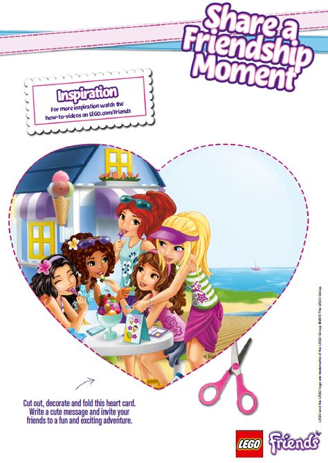 Girls Lego Party, Lego Friends Birthday Party, Lego Friends Birthday, Lego Friends Party, Lego Girls, Friend Activities, Sublimation Ideas Projects Inspiration, Birthday Cards For Friends, Cute Messages