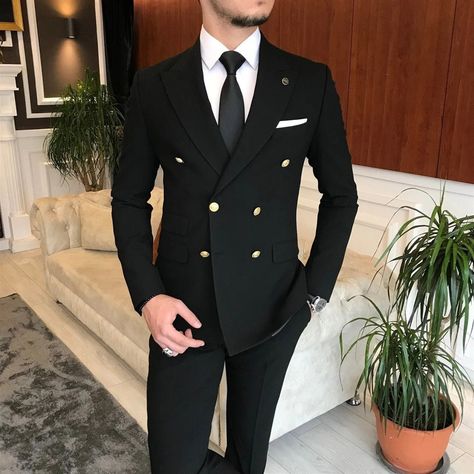 Black Coat Pant, Master Tonic, Black Double Breasted Suit, Double Breasted Suit Men, Men Suits Black, Black Men Suits, Suits Black, Fire Cider, Black Suit Men