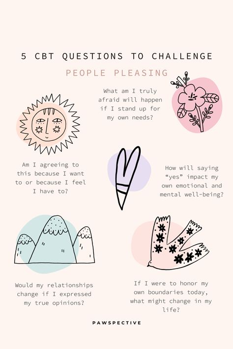 People-pleasing can drain your emotional and mental energy, leaving you feeling overwhelmed and undervalued. By asking yourself key questions rooted in Cognitive Behavioral Therapy (CBT), you can begin to challenge your automatic responses and set healthier boundaries. people-pleasing, CBT therapy, self-reflection, mental health, setting boundaries, cognitive distortions, emotional well-being, self-care, assertiveness, personal growth, self-worth, therapy techniques. Acceptance Therapy Activities, Selfish Vs Self Care, Art Therapy Group Ideas, Self Care For Therapists, Cbt Therapy Journal Prompts, Cbt Prompts, Counseling Aesthetic, Cognitive Behavior Therapy Worksheets, Art Therapy Activities Printables