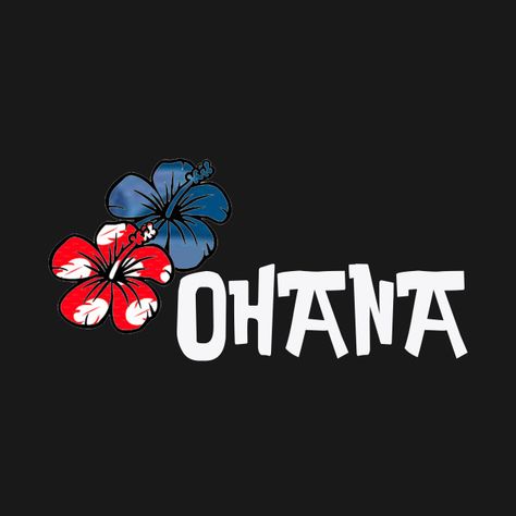 Ohana Flowers - Disney - T-Shirt | TeePublic Lilo And Stitch Flower Tattoo, Stitch Flowers Disney, Ohana Wallpaper, Widgetsmith Pictures, Minimalista Disney, Disney Characters Lilo, Lilo En Stitch, Record Wall Art, Disney T Shirts