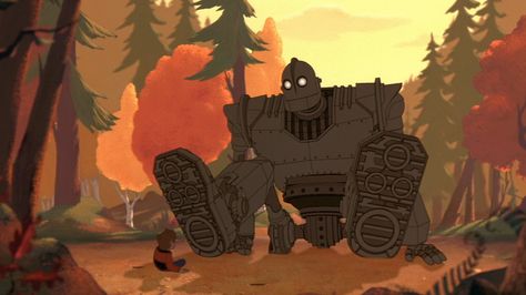 Iron Giant Movie Scenes, Iron Giant Aesthetic, Iron Giant Wallpaper, Giant Wallpaper, Playlist Pfp, Brad Bird, Sci Fi Wallpaper, Iron Giant, The Iron Giant