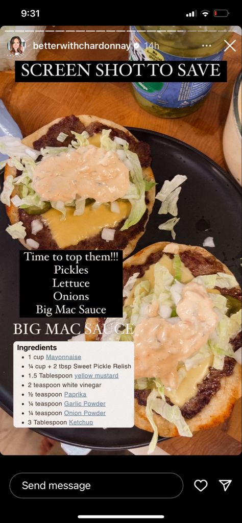 Big Mac Sauce Recipe Copycat, Bangers Recipe, Big Mac Tacos, Mac Tacos, Homemade Big Mac Sauce, Mac Sauce Recipe, Big Mac Sauce Recipe, Homemade Big Mac, Vegan Ground Beef