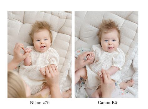 Nikon Z7II and Canon R5 mirrorless camera comparison Nikon Mirrorless, Nikon Z7, Canon R5, Photography Settings, Mirrorless Camera, R5, All White, Family Portraits, Family Photographer