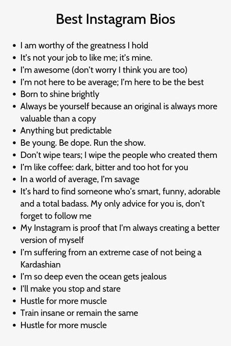 Best Instagram Bios, Bios For Instagram, Cool Instagram Captions, Bio For Girls, Captions Selfie, Bio For Boys, Inspirational Quotes For Instagram, Captions Aesthetic, Aesthetic Bio