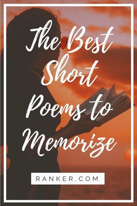 Great short poems that are perfect to memorize for wedding vows, maid of honor speeches, school presentations, and more! These easy poems from the best poets will stick in your brain and inspire you for years. #poetry #poems #inspirationalquotes English Short Poems, Short Motivational Poems For Students, Poems For Teachers From Student Poetry, Poems To Memorize, Easy Poems, Short Poems On Life, Short Poems By Famous Poets, English Poems For Recitation, Famous Short Poems