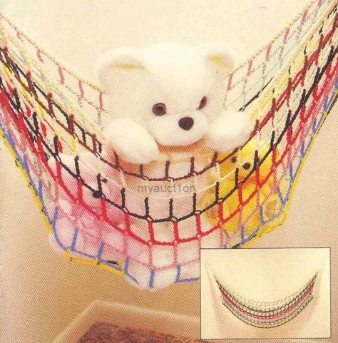 Crochet Yarn Hammock Pattern Free, Toy Net, Toy Hammock, Crocheting Ideas, Crochet Toy, Toddler Crafts, Crafts To Do, Crochet Yarn, Soft Toy