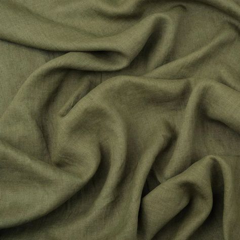 Our 100% Olive Green Linen Fabric is expertly woven from sustainable European flax then stonewashed to add ultimate softness to the natural linen you know and love. Crafted in Europe to OEKO-TEX® standards and intentionally created to last, this fine quality linen makes one of the best fabrics for dress making, curtains, cushions, bedding, tablecloths, napkins and other home textiles. Composition: 100% natural European linen Weight: 205 g/m² or 6.05 oz/yd² Width: 145 cm or 57" Country of origin: 4x4 Furniture, Cushions Bedding, Green Linen Fabric, Making Curtains, Green Textile, Olive Fabric, Earthy Home, Fabric For Sewing, Deep Autumn