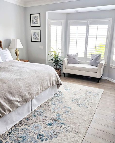 Houzz, bedding, rug, bay window, Bedrooms With Bay Windows Master, Bedroom Inspirations Bay Window, Window Bay Ideas Bedrooms, Bedroom Drapes Master Bay Window, Bay Window Sitting Area Bedroom, Bay Bedroom Window Ideas, Bedrooms With A Bay Window, Master Bedrooms Decor Bay Window, Bedroom With A Bay Window