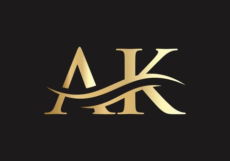 AK letter logo. Initial AK letter business logo design vector template Graphic Design Background Texture, Two Letter Logo, Ak Logo, Makeup Studio Decor, Salon Logo Design, Instagram Symbols, Initials Logo Design, Islamic Wallpaper Hd, Desktop Background Pictures